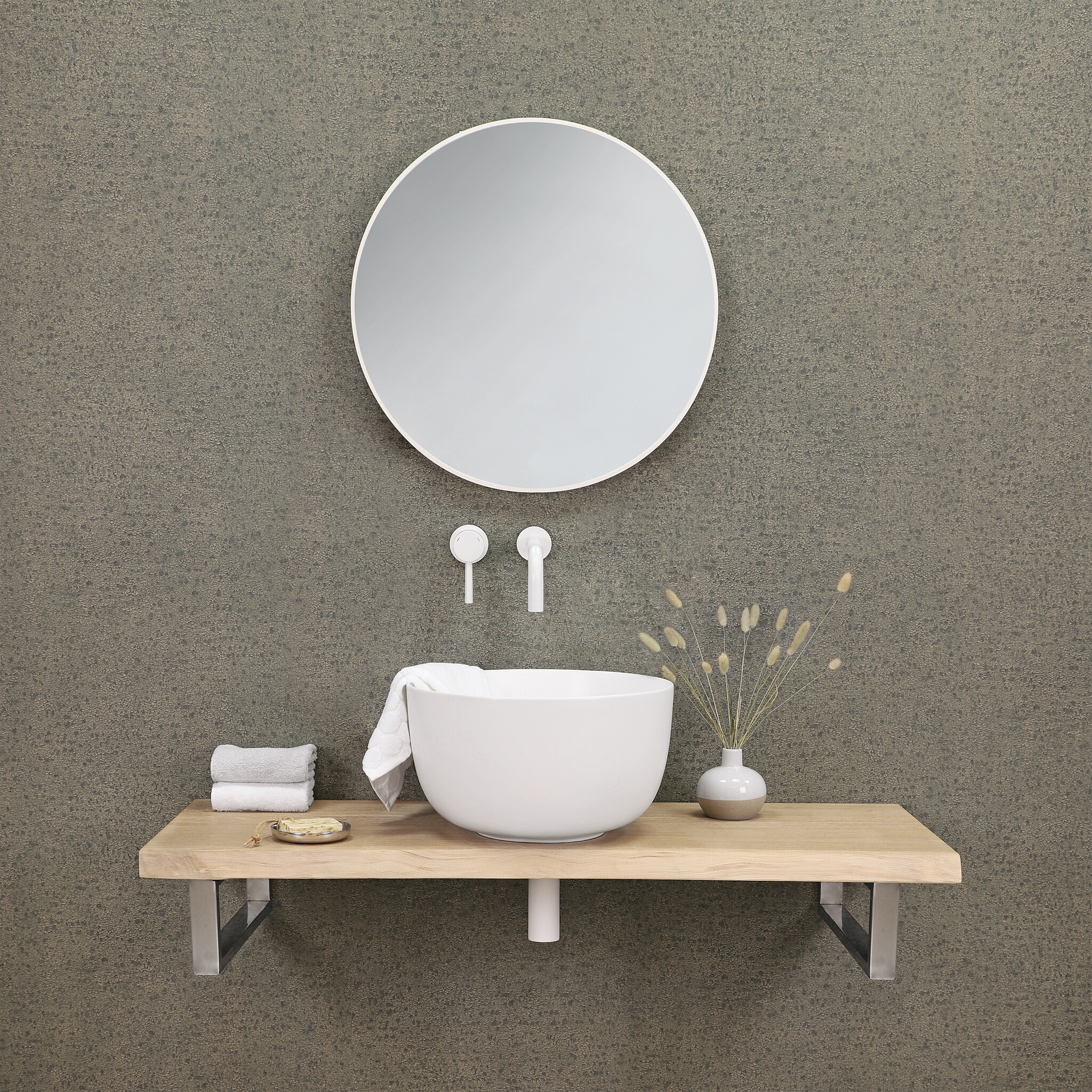 Differnz Spiegel Rond | Wit | Ø60 Cm