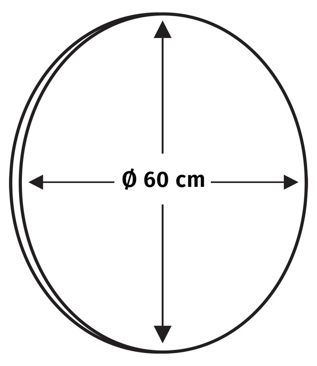 Differnz Spiegel Rond | Wit | Ø60 Cm