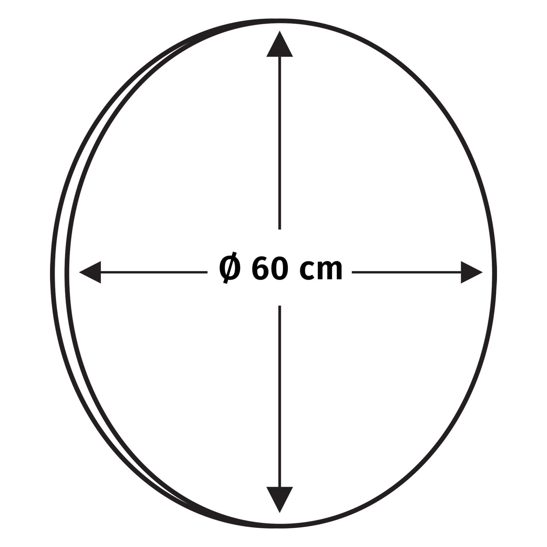Differnz Spiegel Rond | Wit | Ø60 Cm