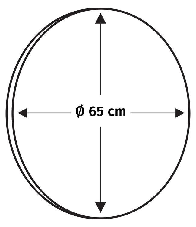 Differnz Spiegel Rond | Zwart | Ø65 Cm