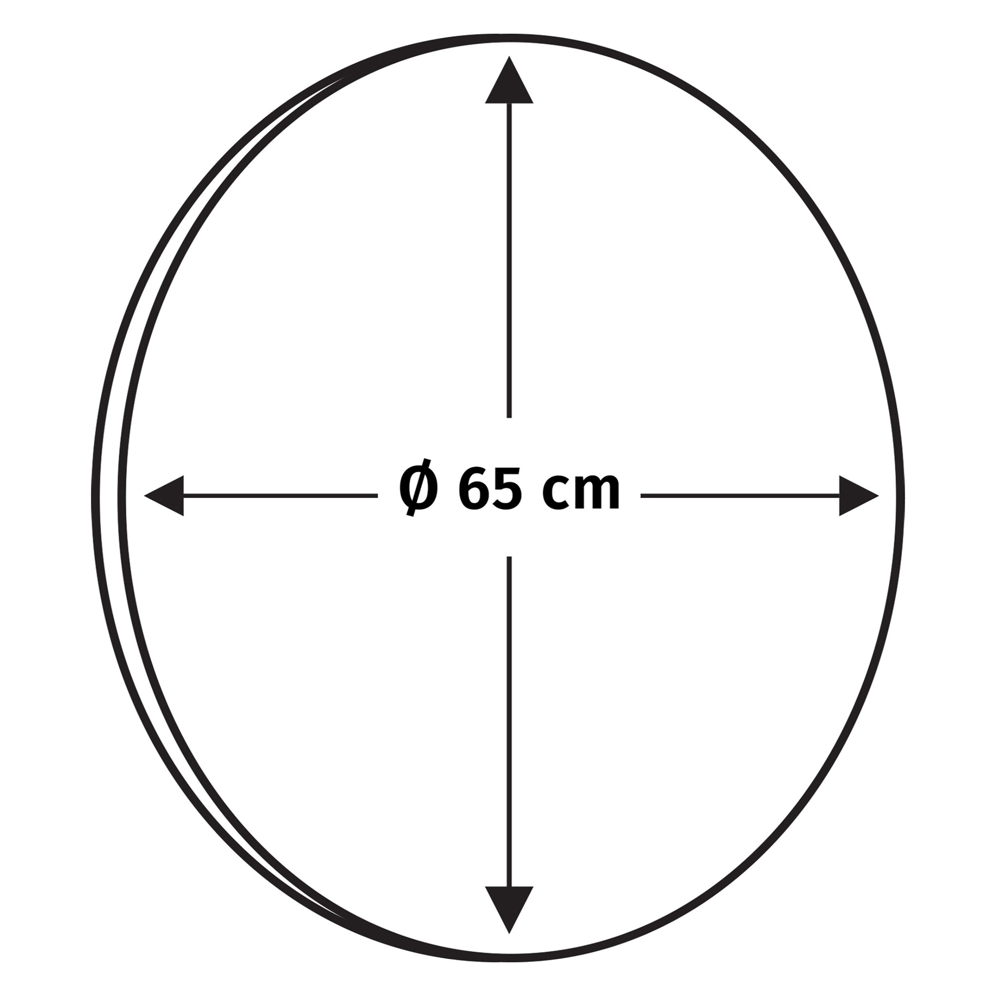 Differnz Spiegel Rond | Zwart | Ø65 Cm