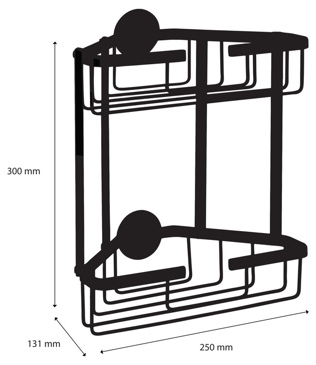 Differnz Draadmand Driehoek | Mat Zwart | 2-Laags