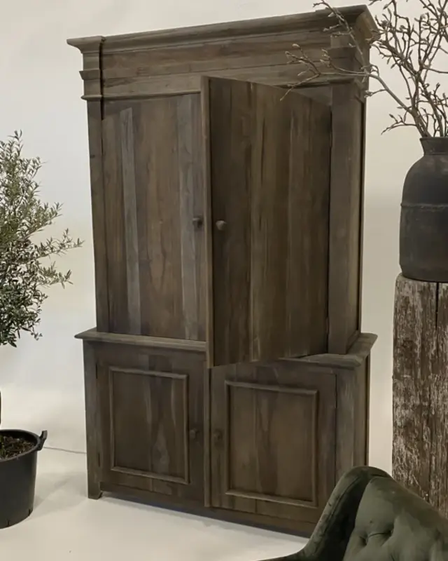 Aura Peeperkorn Kast Fiene | Teakhout | H230 x B140 x D50 Cm