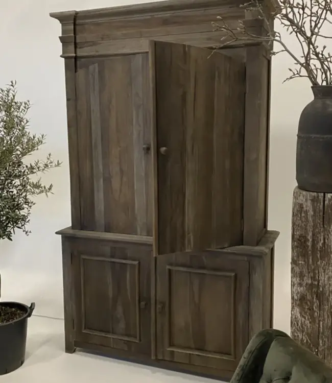 Aura Peeperkorn Kast Fiene | Teakhout | H230 x B140 x D50 Cm