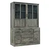 Vitrinekast Scandi | Driftwood | H220xB160xD50 Cm