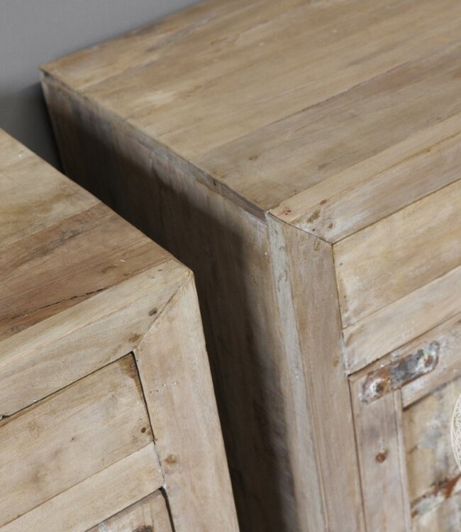 Be-Uniq Set Van 2 Nachtkastjes | Hout | H77xB61xD46 Cm