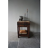 Hakblok Tafeltje | Oud Teak | H87 x B60 cm