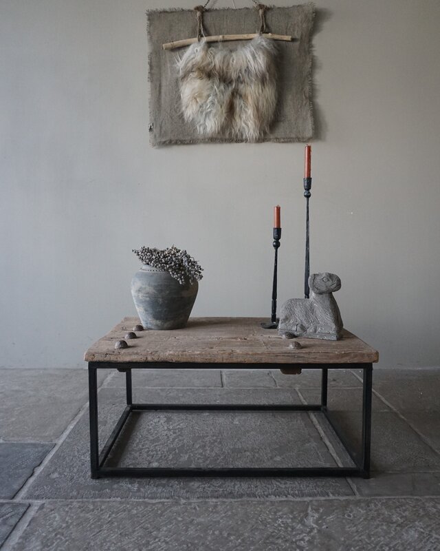 Rene Houtman Salontafel India | Oud Hout | H38 x B82 x D56 cm