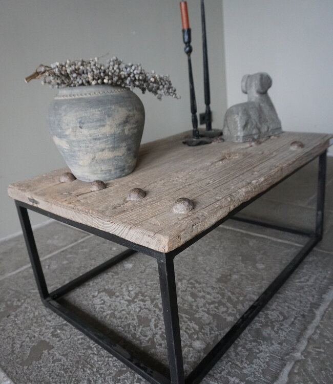 Rene Houtman Salontafel India | Oud Hout | H38 x B82 x D56 cm