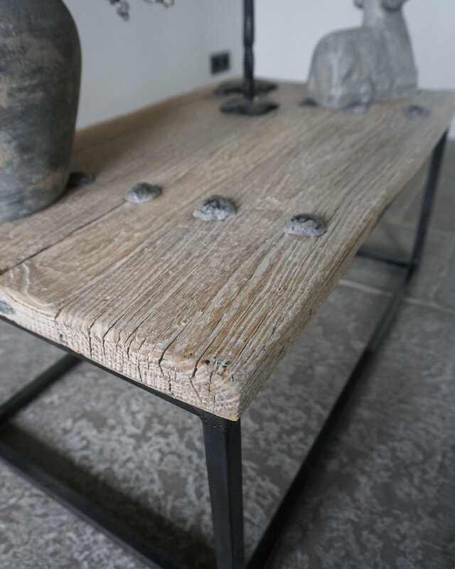 Rene Houtman Salontafel India | Oud Hout | H38 x B85,5 x D51 cm