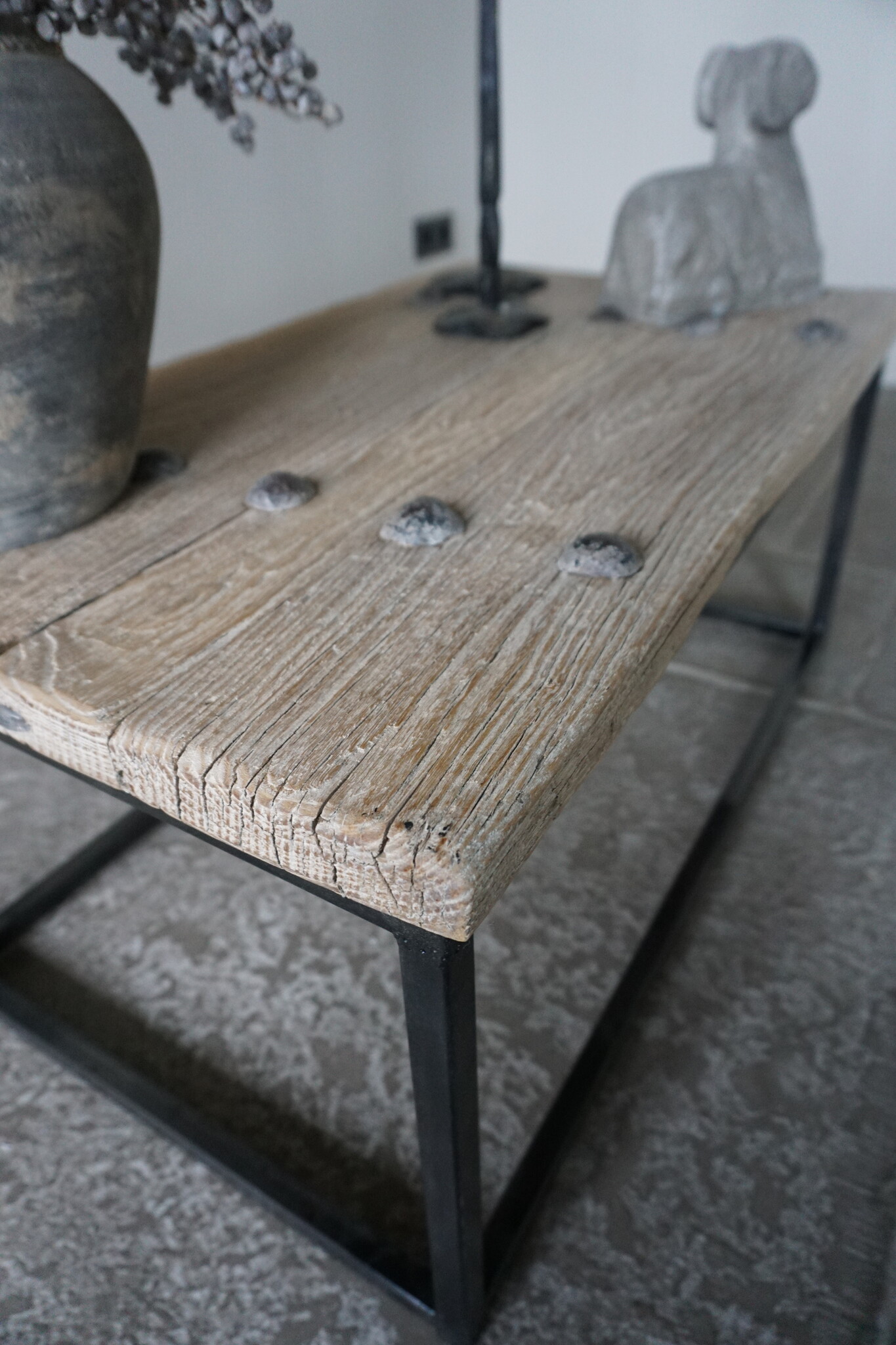 Rene Houtman Salontafel India | Oud Hout | H38 x B85,5 x D51 cm
