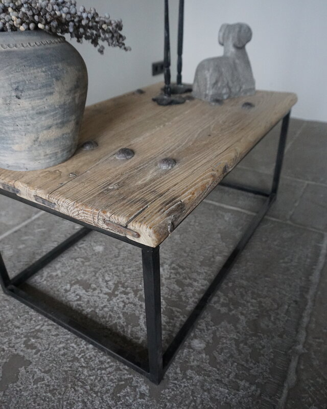 Rene Houtman Salontafel India | Oud Hout | H38 x B86 x D51 cm