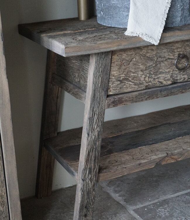 Rene Houtman Badkamermeubel Oud Eikenhout 2 Lades Noud - Kies Afmeting