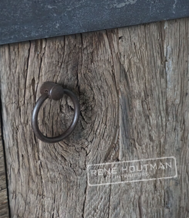 Rene Houtman Badkamermeubel Mika | Oud Geborsteld Eiken | Kies Maat