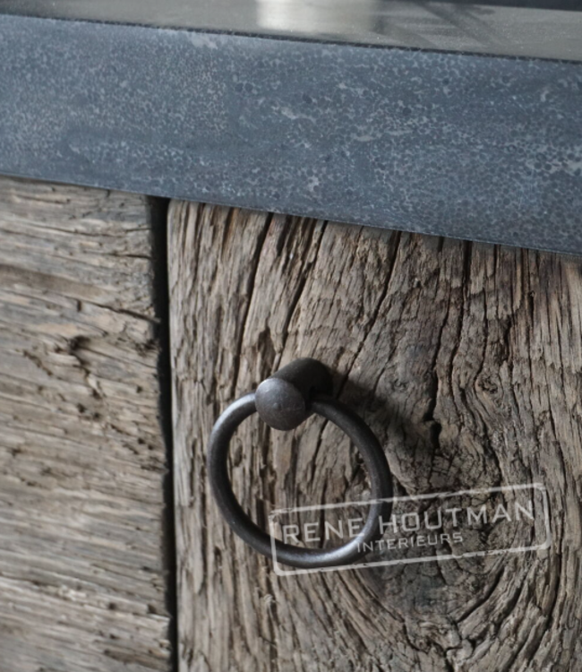 Rene Houtman Badkamermeubel Mika | Oud Geborsteld Eiken | Kies Maat