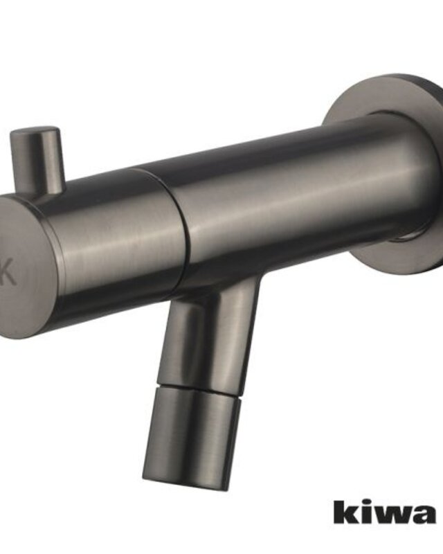 Wiesbaden Amador Fonteinkraan Kiwa | Muurbevestiging | 1/2" | Gunmetal