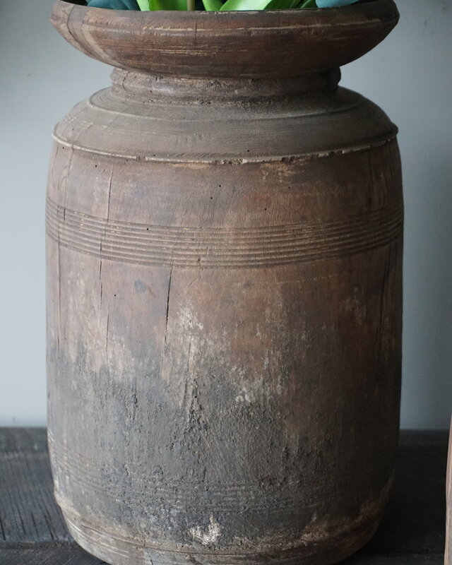 Aura Peeperkorn Nepalese Houten Pot | L