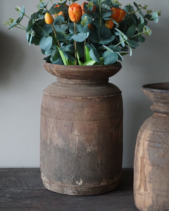 Aura Peeperkorn Nepalese Houten Pot | L