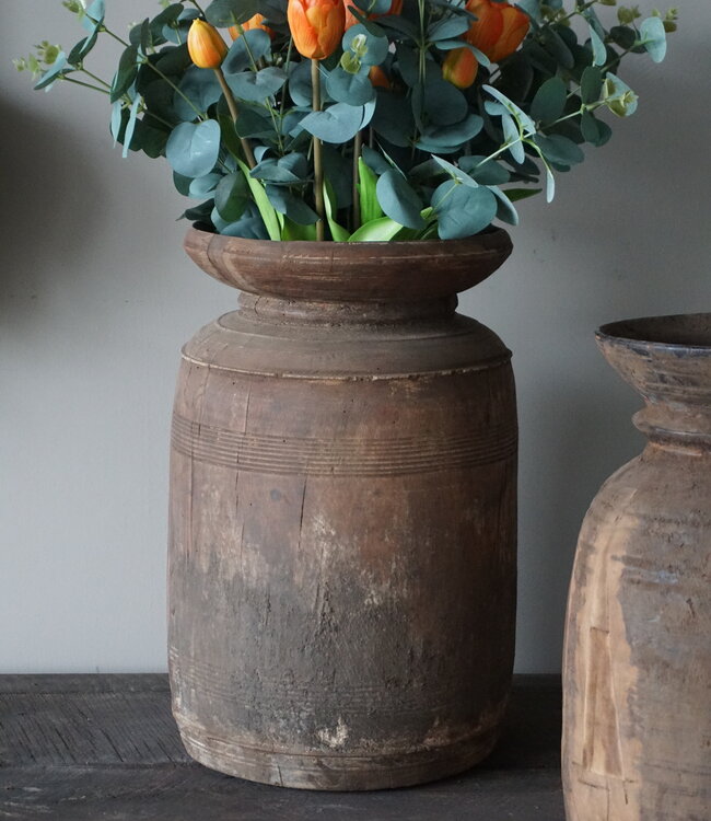 Aura Peeperkorn Nepalese Houten Pot | L