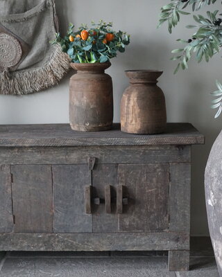 Aura Peeperkorn Nepalese Houten Pot | L