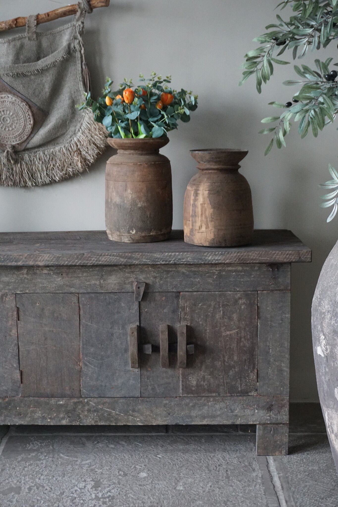 Aura Peeperkorn Nepalese Houten Pot | L