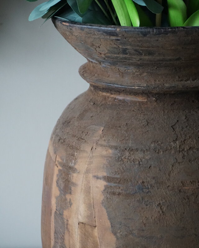 Aura Peeperkorn Nepalese Houten Pot | L
