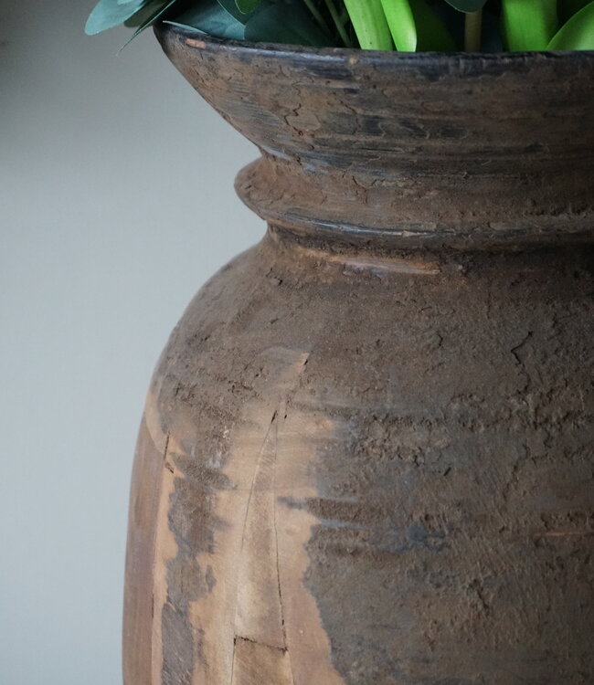 Aura Peeperkorn Nepalese Houten Pot | L