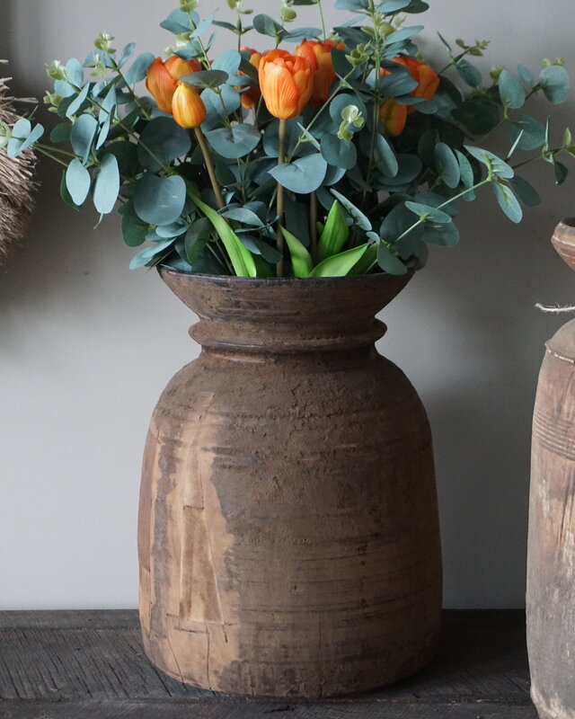 Aura Peeperkorn Nepalese Houten Pot | L