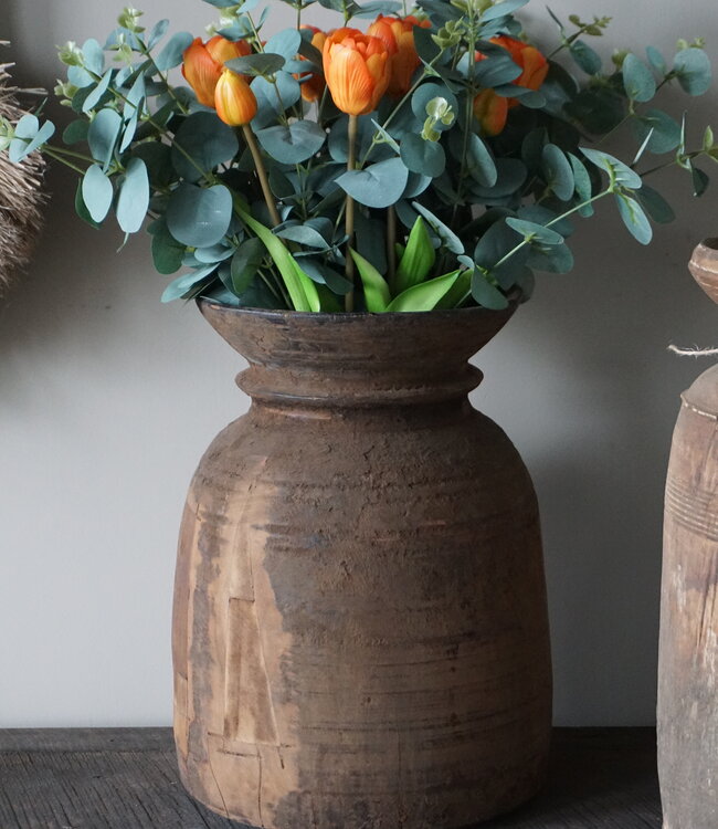 Aura Peeperkorn Nepalese Houten Pot | L