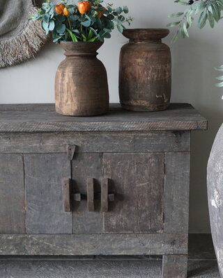 Aura Peeperkorn Nepalese Houten Pot | L