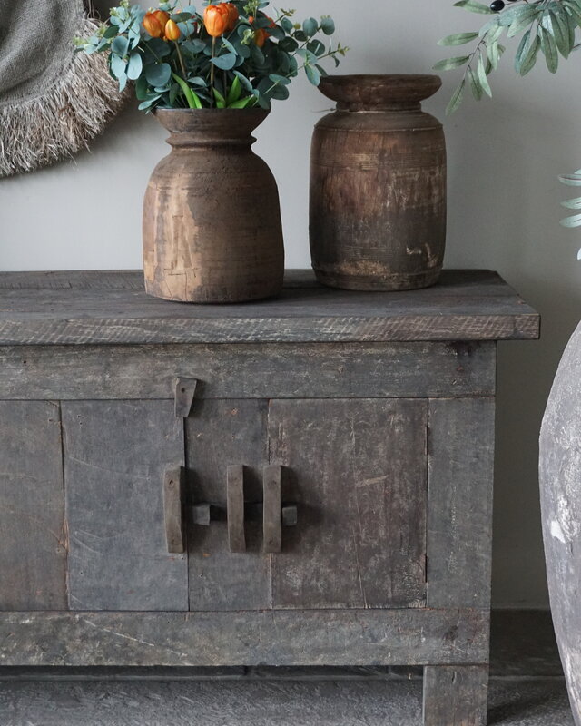 Aura Peeperkorn Nepalese Houten Pot | L