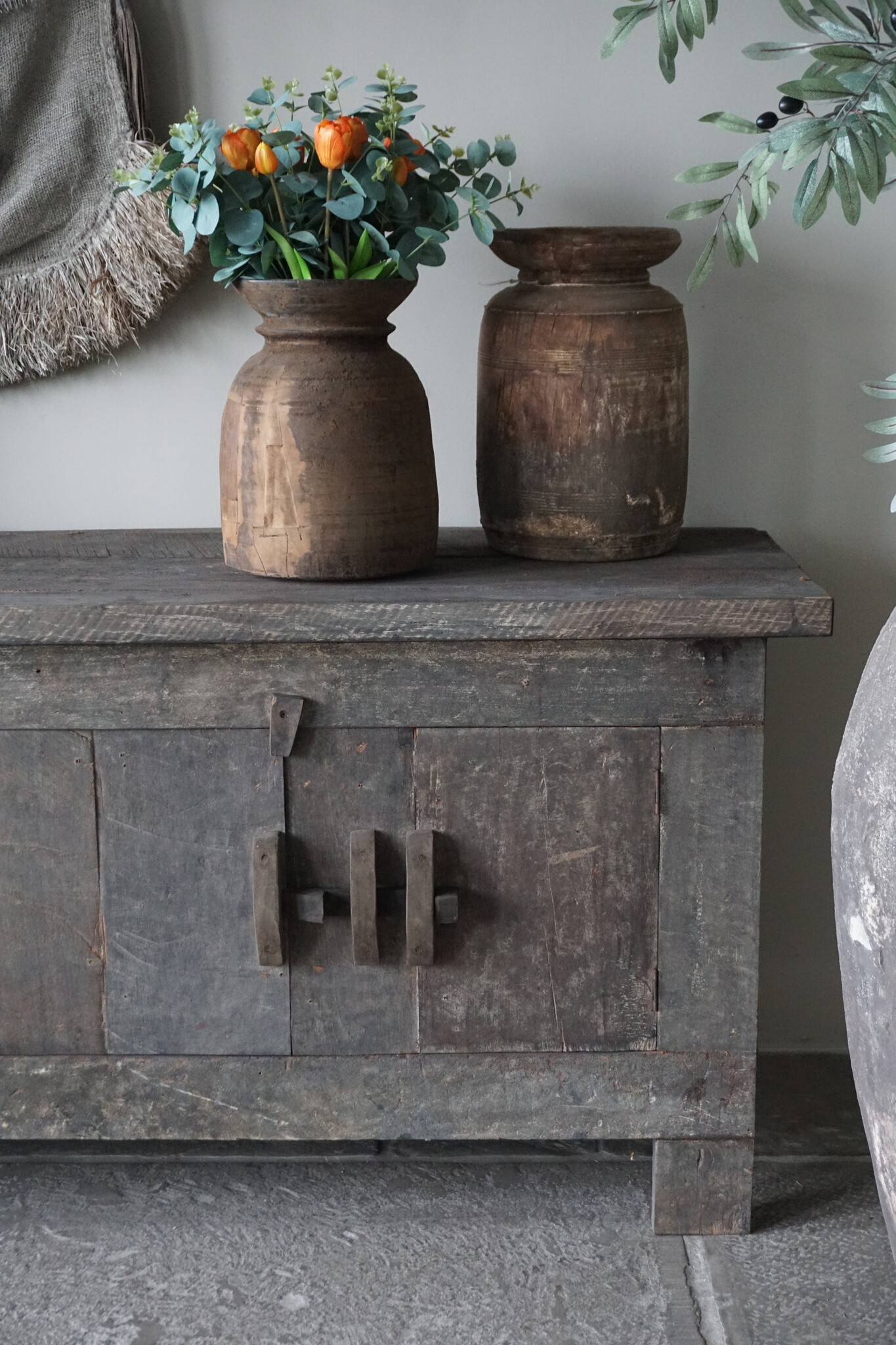 Aura Peeperkorn Nepalese Houten Pot | L