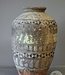 Be-Uniq Oude Beschilderde Tribal Pot | Nepal | H143 x D85