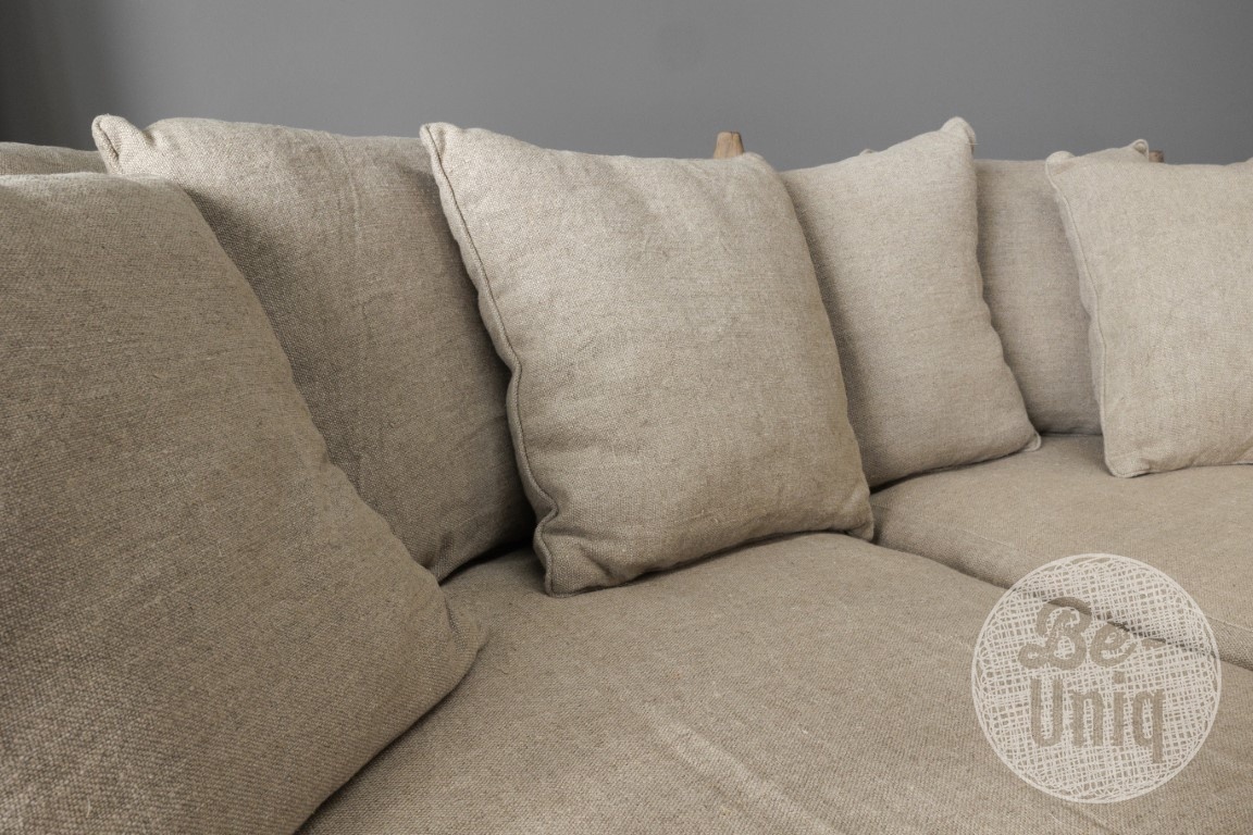 Be-Uniq Sierkussens Linnen Naturel - Set Van 4 | 50x50 cm