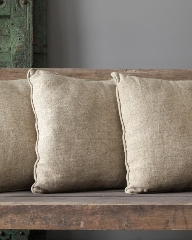 Be-Uniq Sierkussens Linnen Naturel - Set Van 4 | 50x50 cm