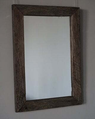 Rene Houtman Toiletspiegel | Oud Eiken Geborsteld | H53 x B38 cm