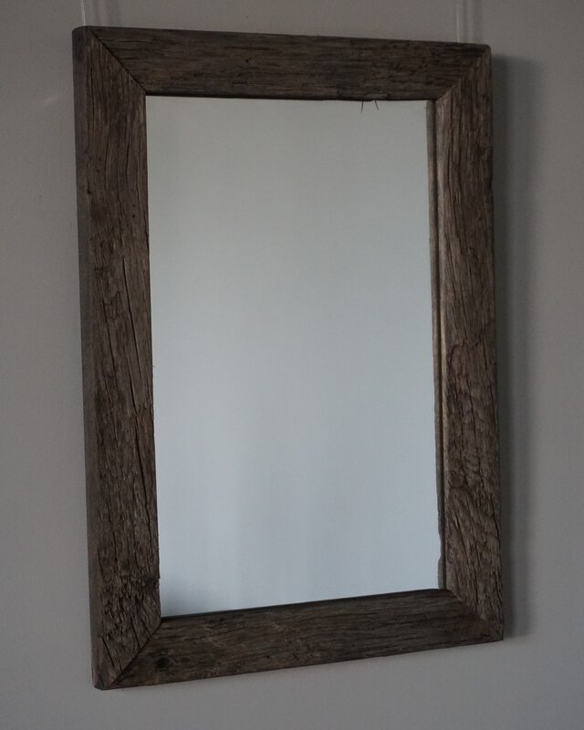 Rene Houtman Toiletspiegel | Oud Eiken Geborsteld | H53 x B38 cm