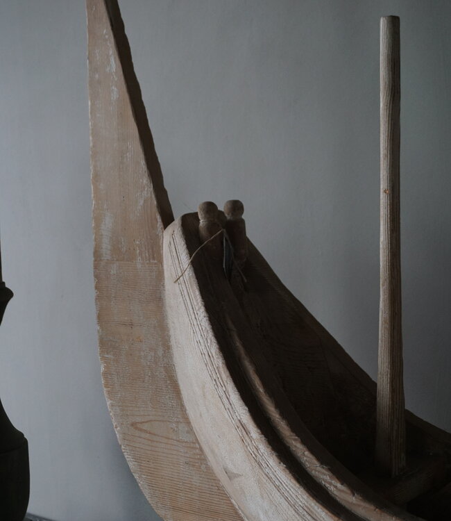 Rene Houtman Houten Decoratie Boot | H97,5 x B113 x D27 cm