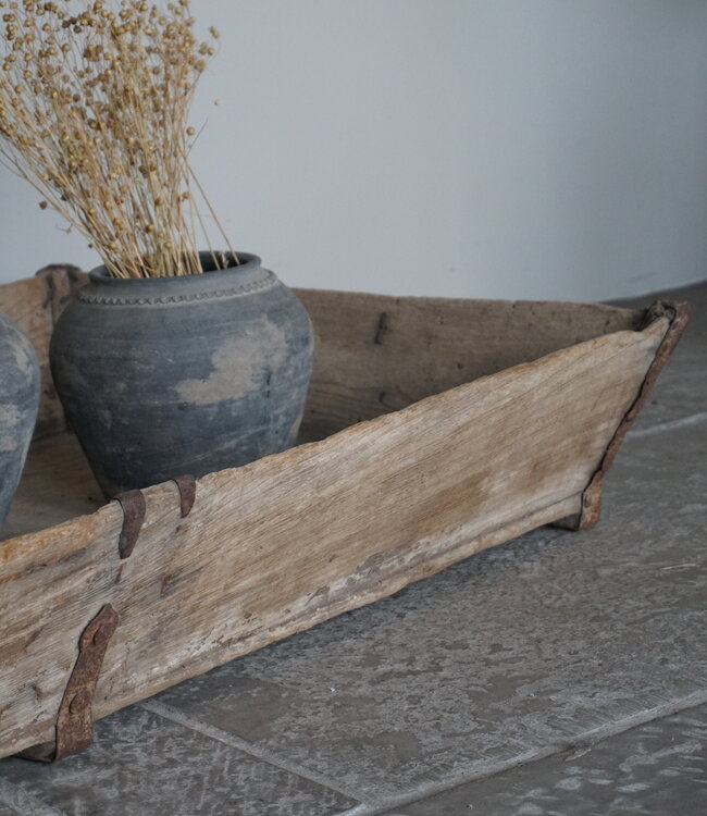 Rene Houtman Grote Houten Bak/Trog | H20 x B148 x D82 cm