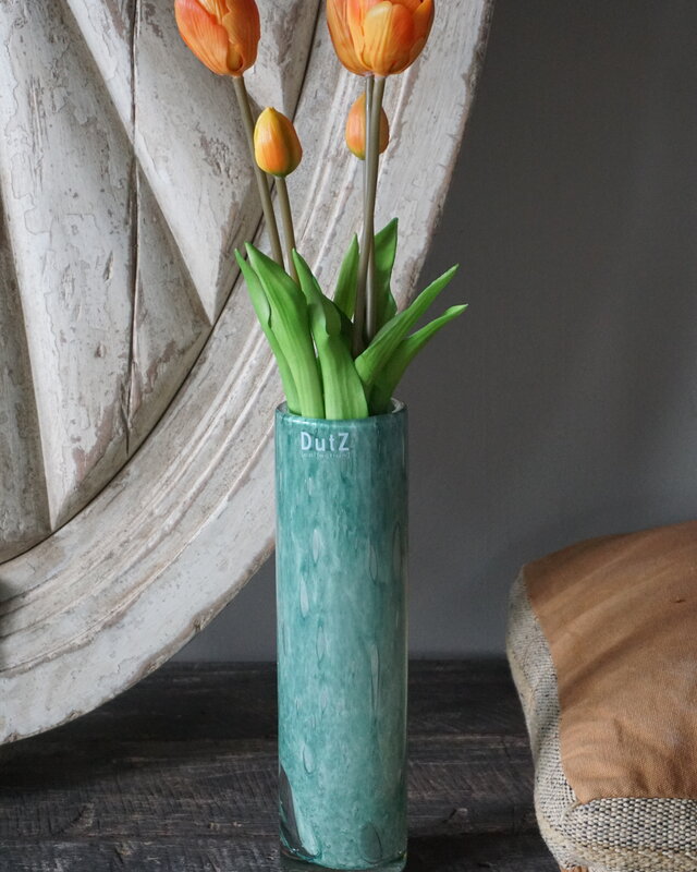 Rene Houtman Real Touch Tulpen | Oranje | 5 Stuks | L44 Cm