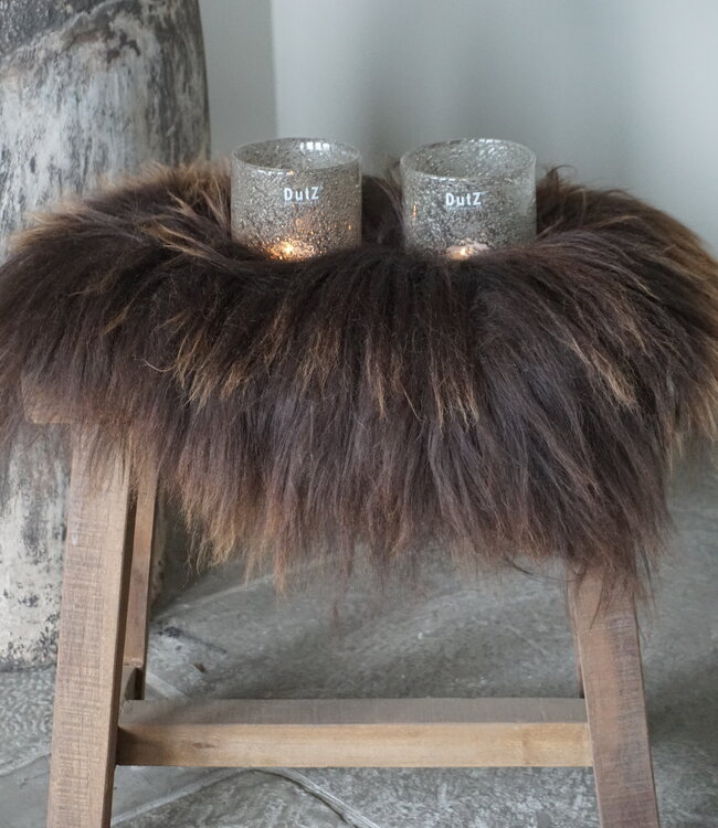 Rene Houtman IJslands Schapenvachtje | Donkerbruin | Langharig