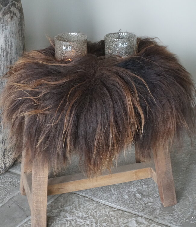 Rene Houtman IJslands Schapenvachtje | Donkerbruin | Langharig