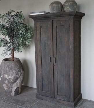 Rene Houtman Kast Hout 2-Deurs | Smal | H170 x B95 x D52 cm