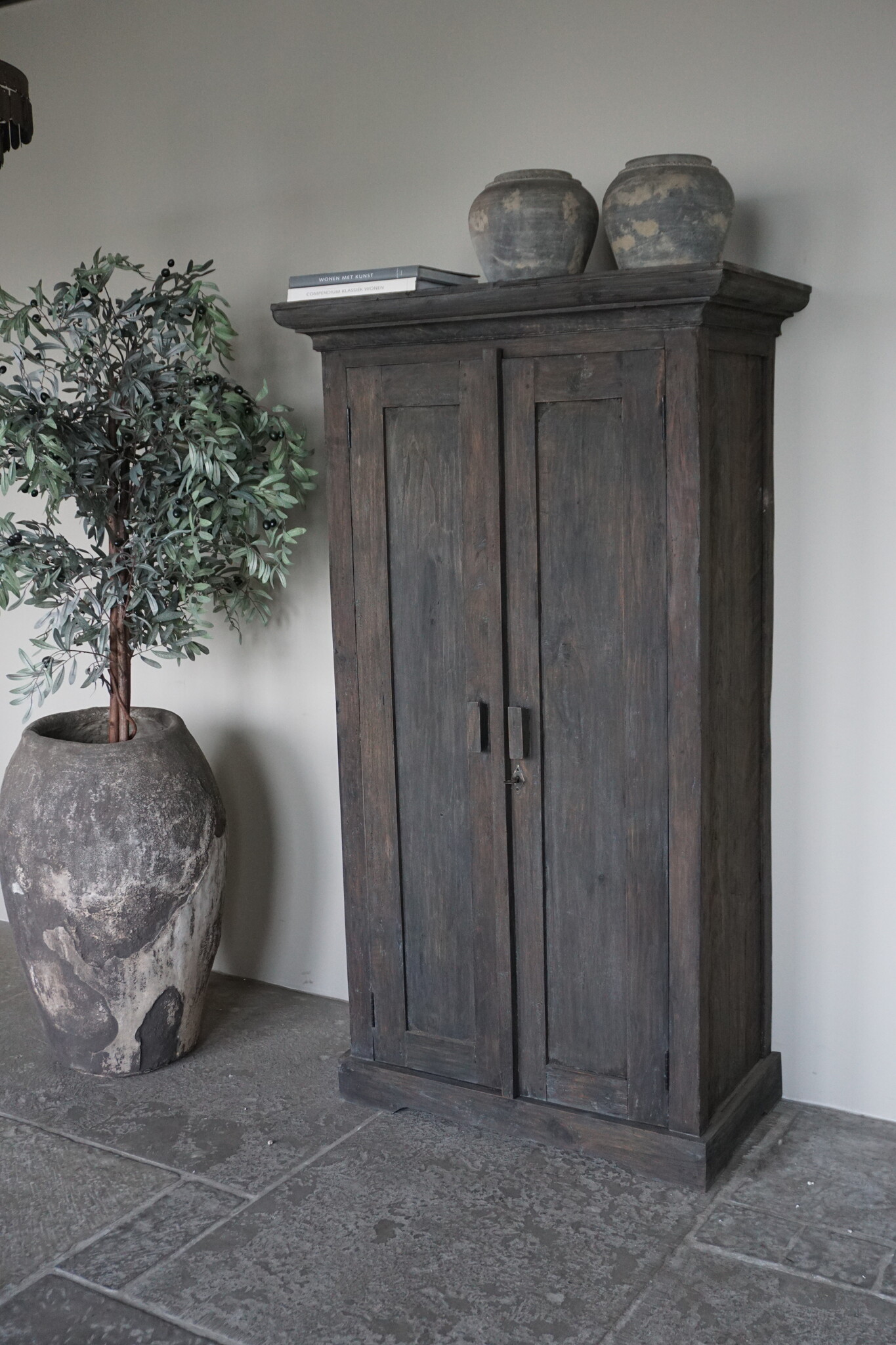 Rene Houtman Kast Hout 2-Deurs | Smal | H170 x B95 x D52 cm