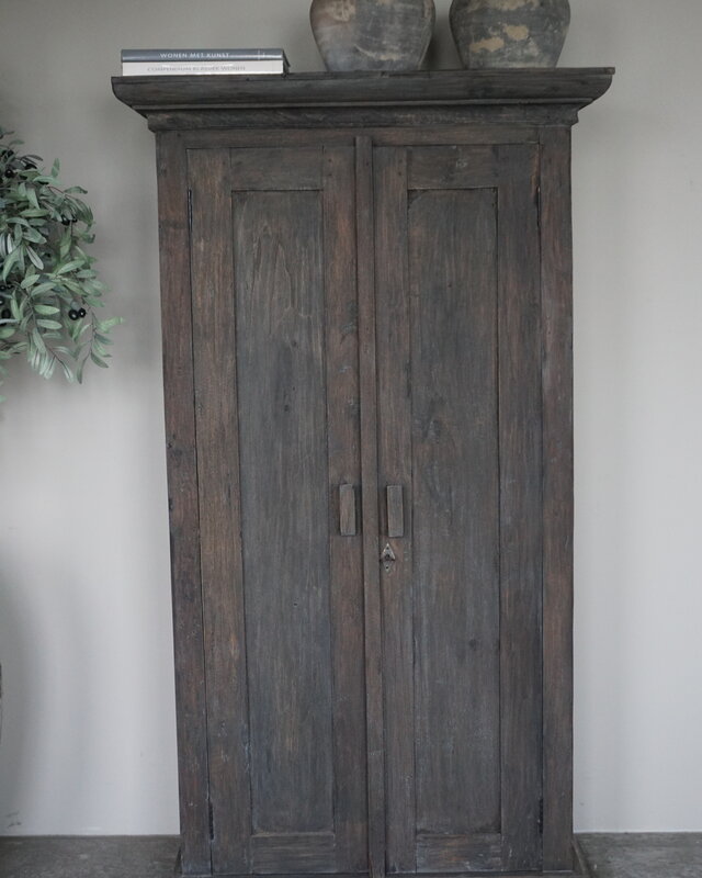 Rene Houtman Kast Hout 2-Deurs | Smal | H170 x B95 x D52 cm