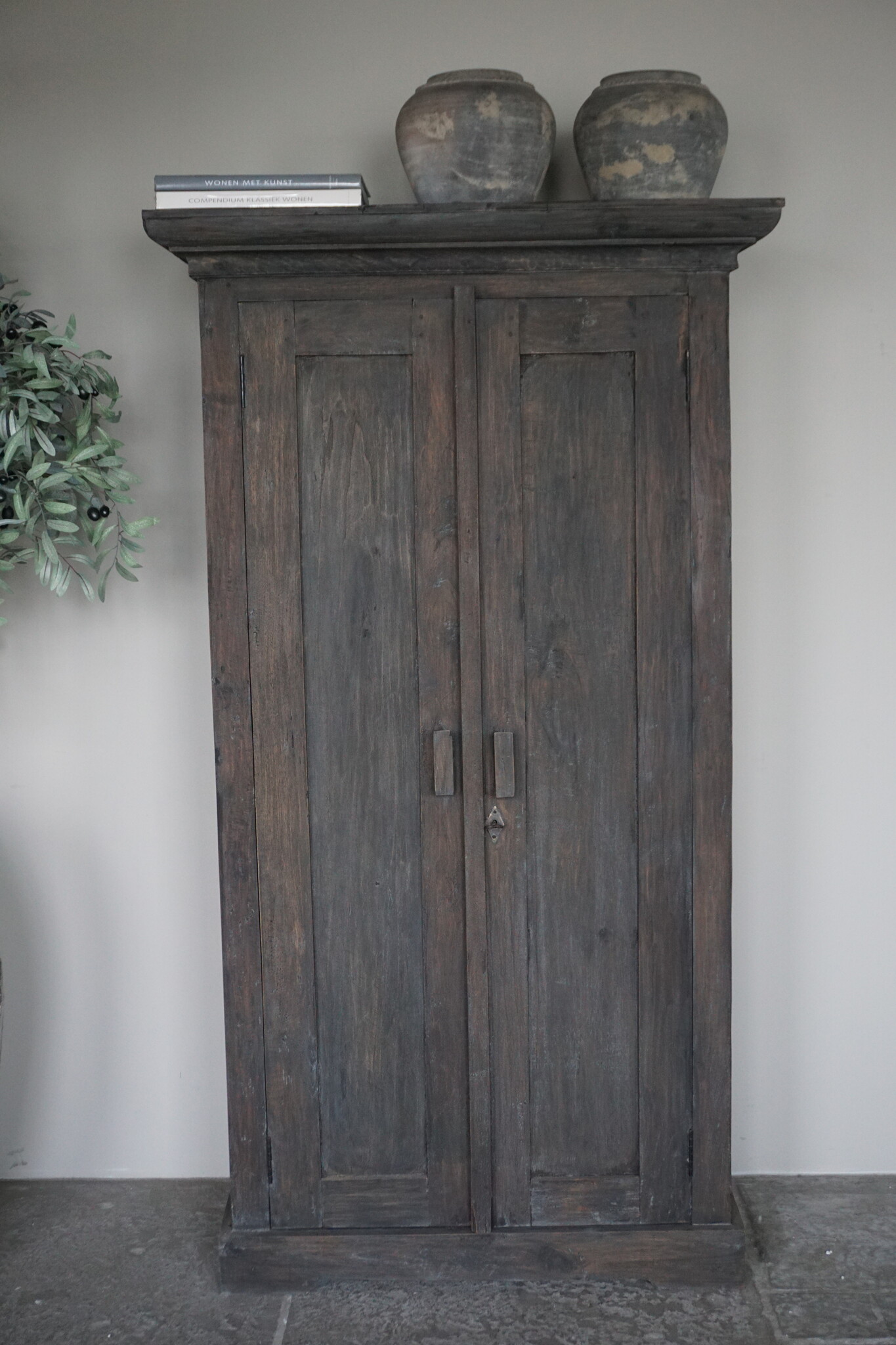 Rene Houtman Kast Hout 2-Deurs | Smal | H170 x B95 x D52 cm