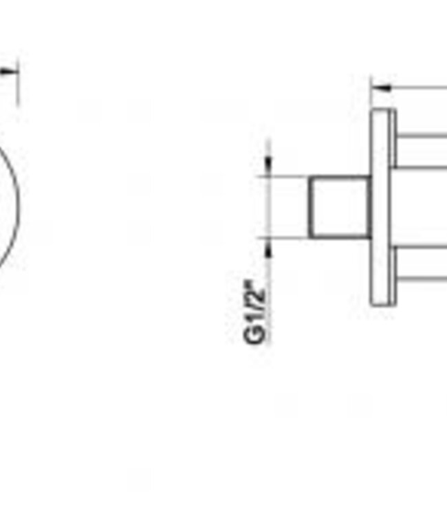 Wiesbaden Caral Twenty Wastafel-Afbouwdeel | Geborsteld Messing