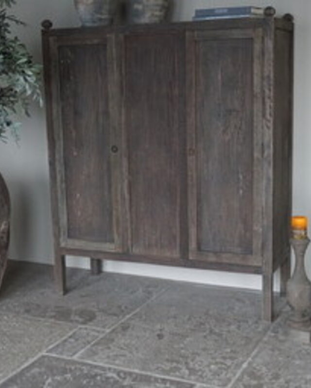 Luksa Home Collection Kast Recycled Teak Grey Caro 2-Deurs H160xB130xD48 Cm