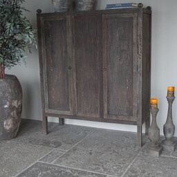Luksa Home Collection Kast Recycled Teak Grey Caro 2-Deurs H160xB130xD48 Cm