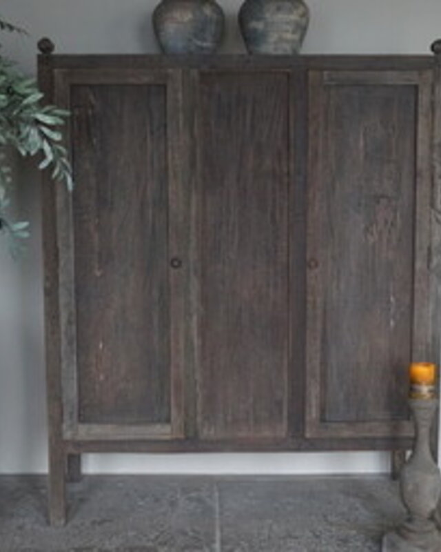 Luksa Home Collection Kast Recycled Teak Grey Caro 2-Deurs H160xB130xD48 Cm